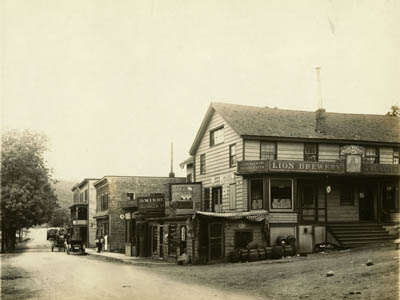 Valhalla Shops, Including Joseph Merante Tavern, 1916 (PBP-840)