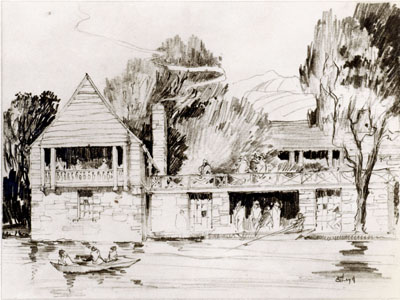 Woodlands Lake Boathouse drawing, 27 February 1931 (PPC-2939)