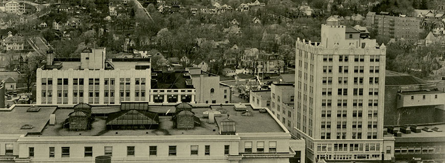 View looking NNW towards Buttermilk, Hawthorne & Chappaqua from roof of County Office Building, White Plains, NY, April 22, 1935 (PCS 016)