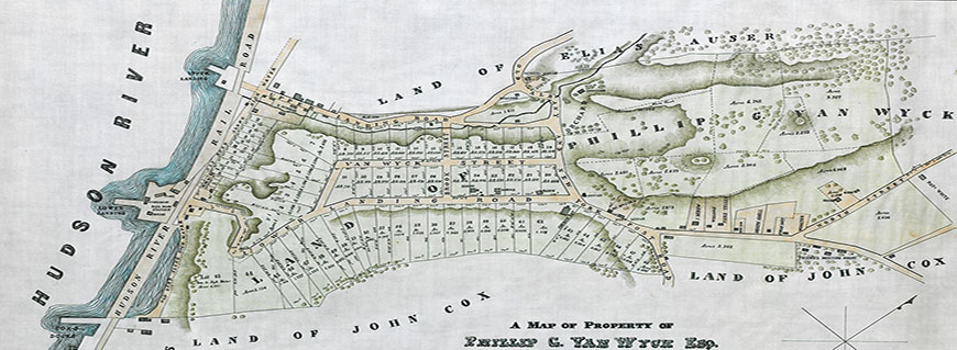 Portion of the Philip G. Van Wyck Property map in Croton-on-Hudson, 1850 (CC Map 181)