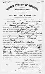 Sample Petition for Naturalization, 1909